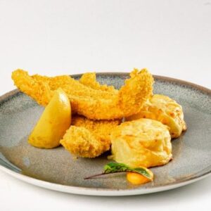 FILE DE SALAU IN FULGI DE PORUMB SI CARTOFI GRATINATI 380 GR